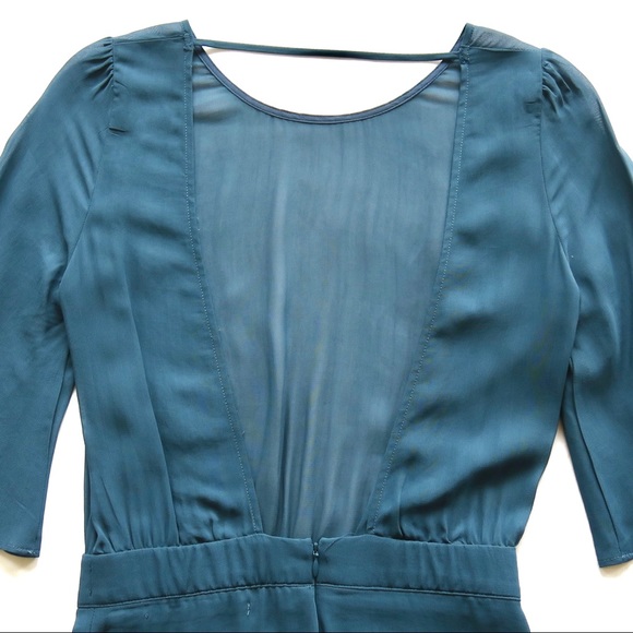 Reformation Deep Blue Open Back Mini Dress - Picture 4 of 9